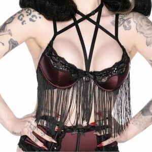 Kill Star She’s Poison Wine 3PC Lingerie Set